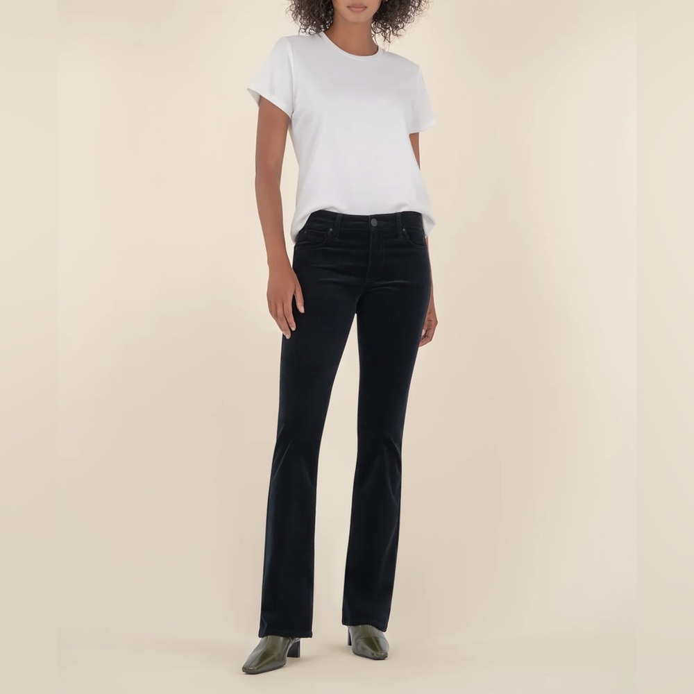 Nwot Kut Karen Baby Bootcut Black Corduroy Jeans 10